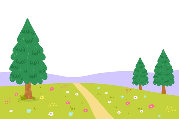Árboles paisaje aislado