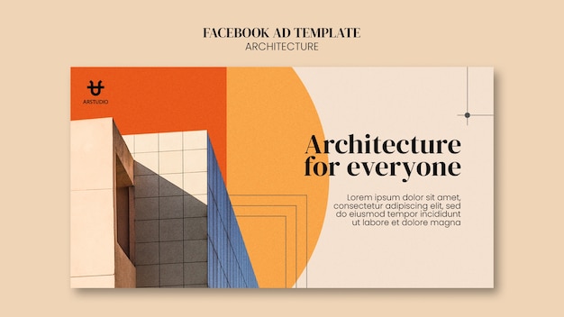 Gratis PSD architectuurproject facebook sjabloon