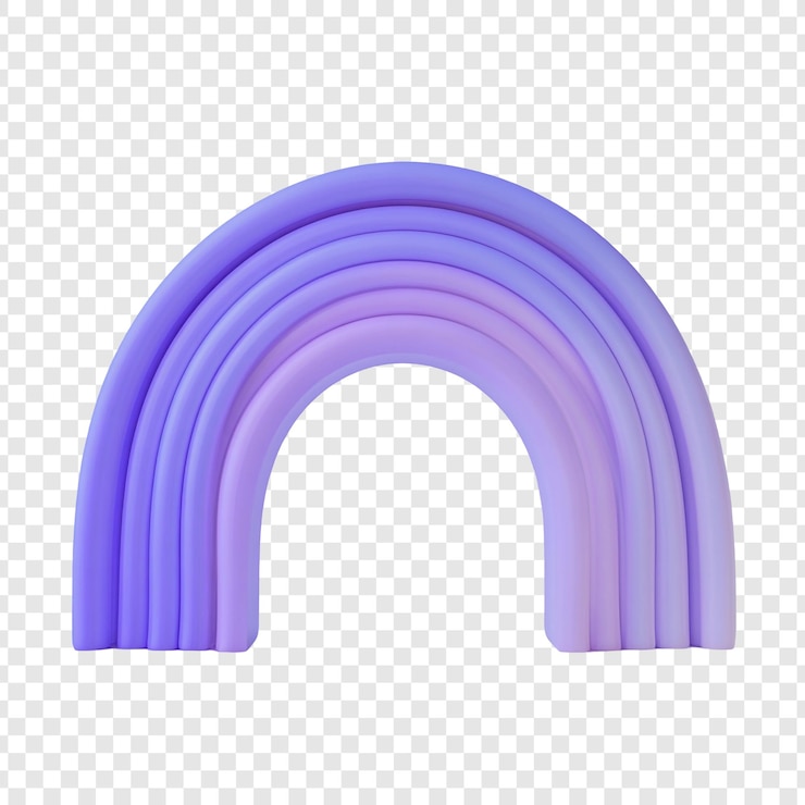 PSD gratuito arco arcobaleno 3d moderno con gradiente digitale