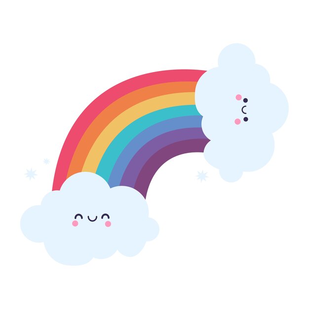 Arco iris nube aislado