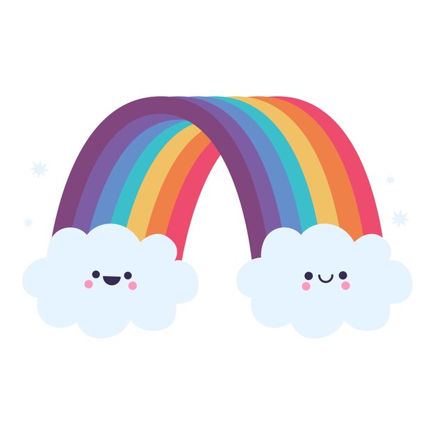 Arco iris nube aislado