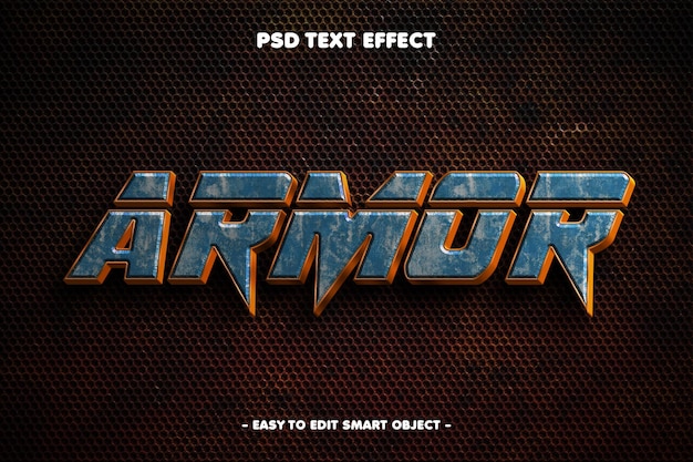 Gratis PSD armor bewerkbaar teksteffect