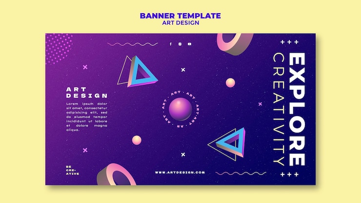 PSD Gratis art design banner template
