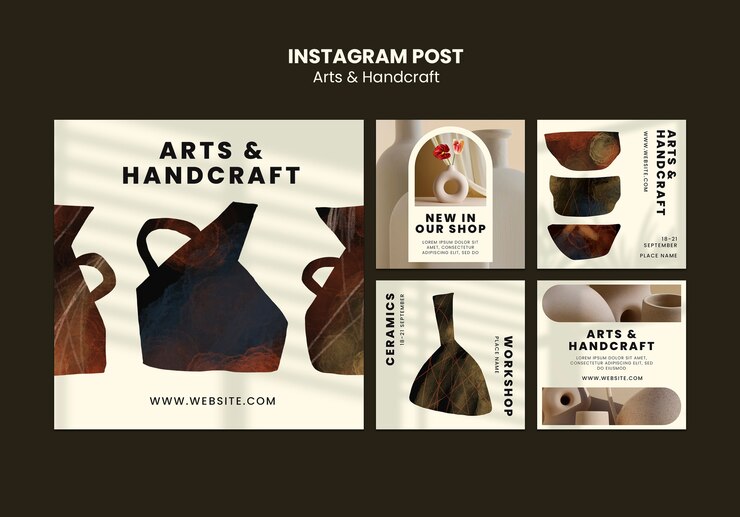 PSD gratuito arti e artigianato post su instagram