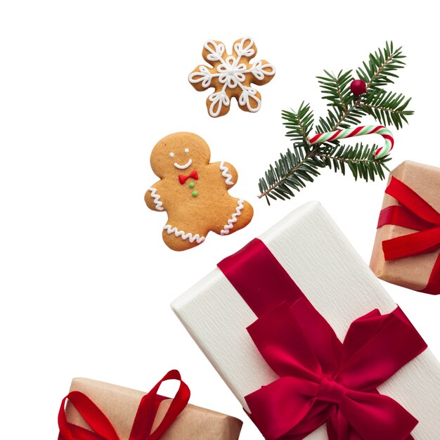 Artículos navideños aislados