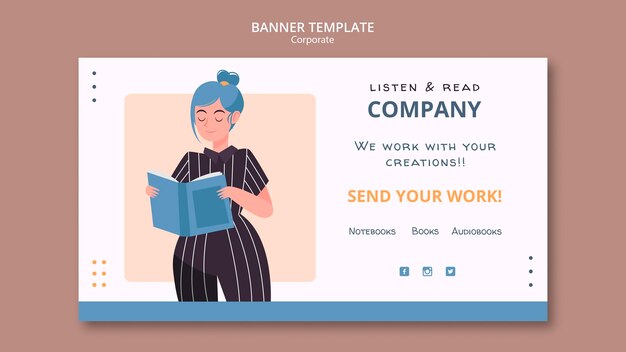 Ascolta e leggi il modello web banner aziendale