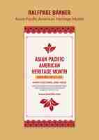 Gratis PSD asian pacific american heritage month banner sjabloon