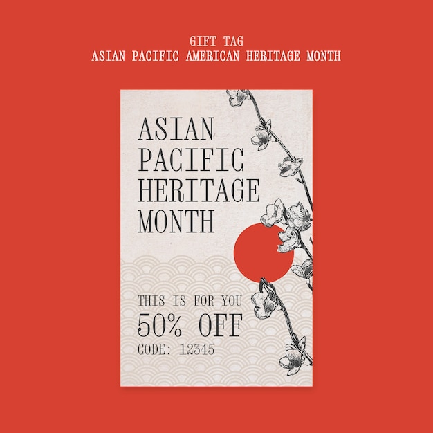 Gratis PSD asian pacific american heritage month sjabloonontwerp