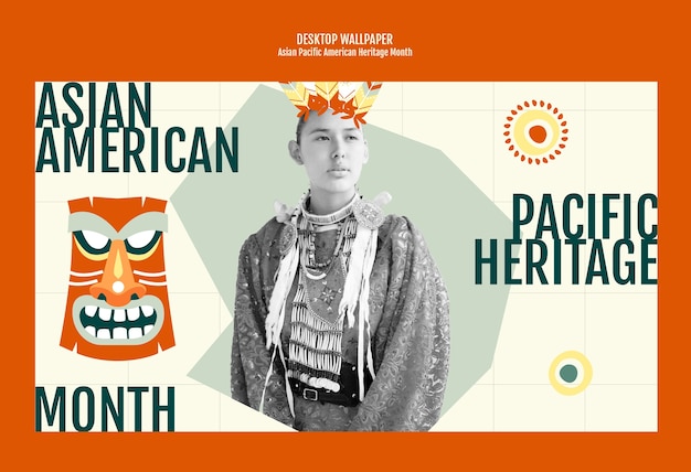 Gratis PSD asian pacific american heritage month sjabloonontwerp