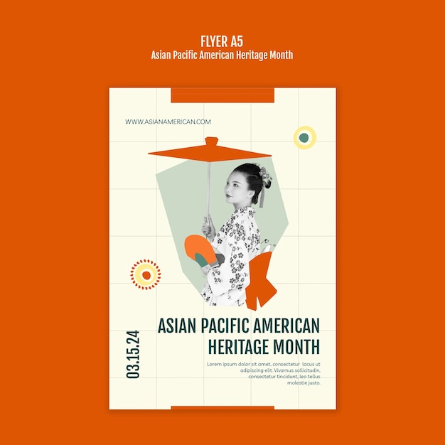 Gratis PSD asian pacific american heritage month sjabloonontwerp