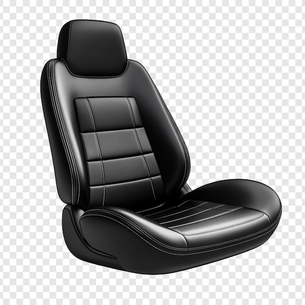 Asiento de coche de cuero negro de lujo Render 3D de alta resolución