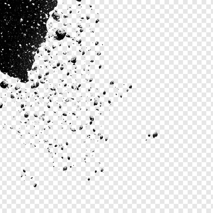 PSD Gratis asteroid field cosmic debris in motion