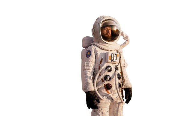 Astronauta che indossa una tuta spaziale