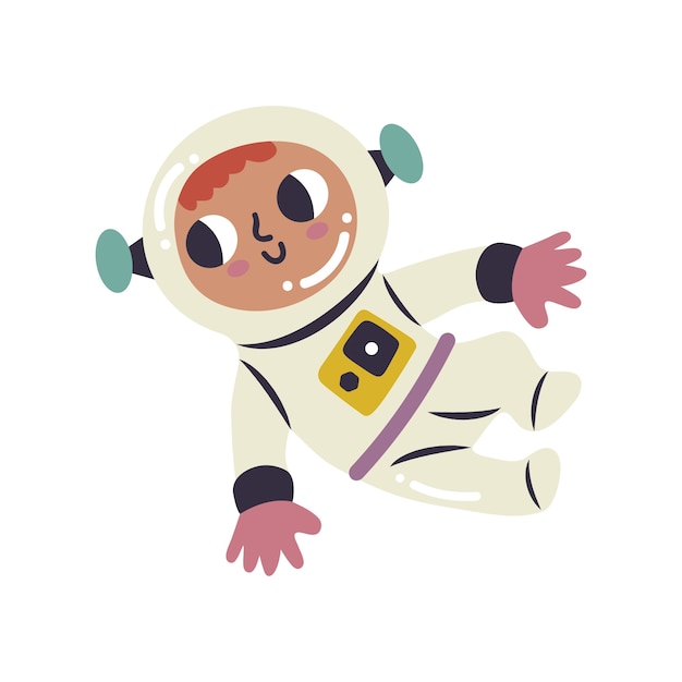 Astronauta dibujado a mano aislado