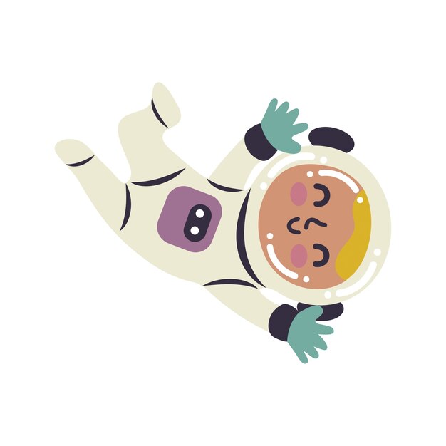 Astronauta disegnato a mano isolato