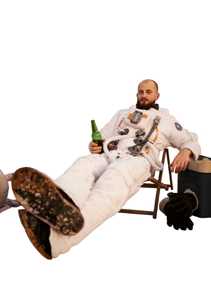 PSD gratuito astronauta vistiendo traje espacial