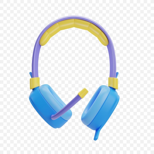 Auriculares auriculares icono aislado 3d render ilustración