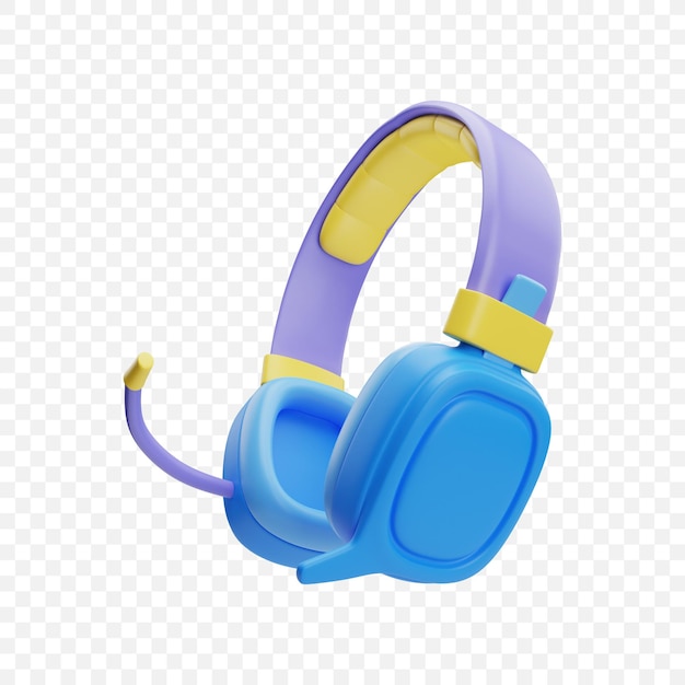 Auriculares auriculares icono aislado 3d render ilustración