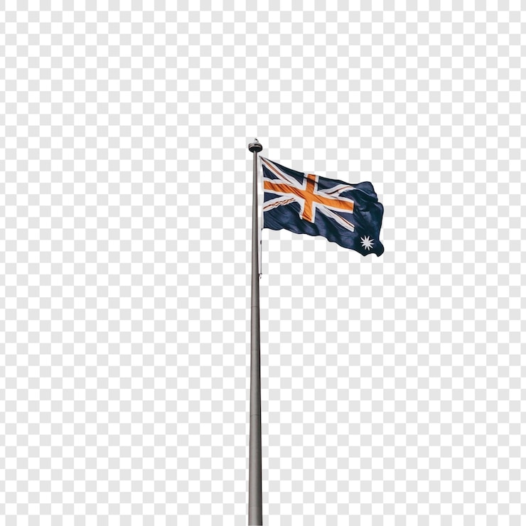 PSD Gratis australian flag waving in the breeze