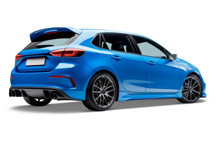 PSD gratuito auto isolata blu