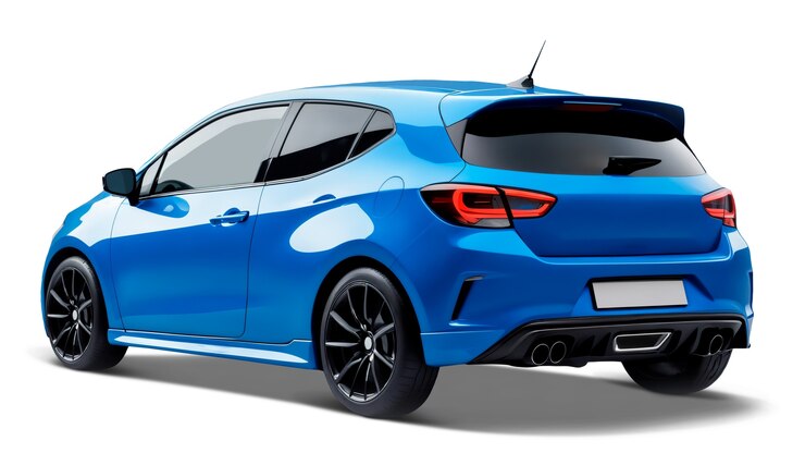 PSD gratuito auto isolata blu