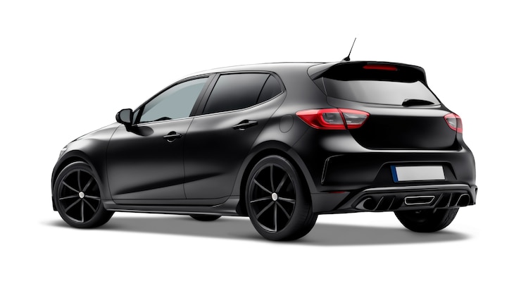 PSD gratuito auto isolata nera