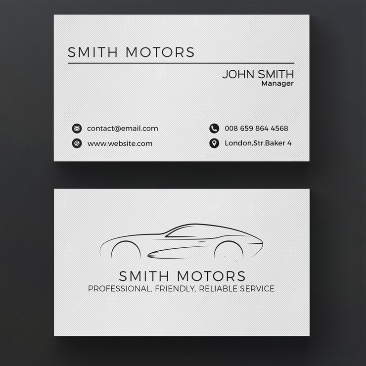 Gratis PSD auto service visitekaartje