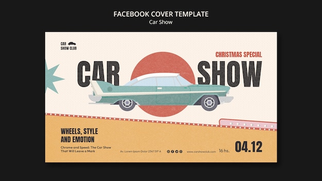 Gratis PSD autoshow facebook voorbladsjabloon