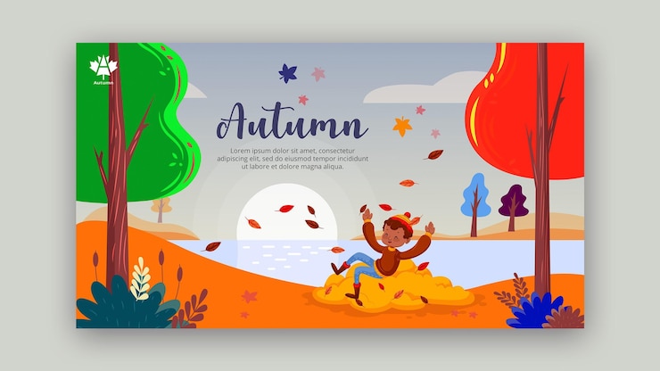 PSD Gratis autumn concept banner template style
