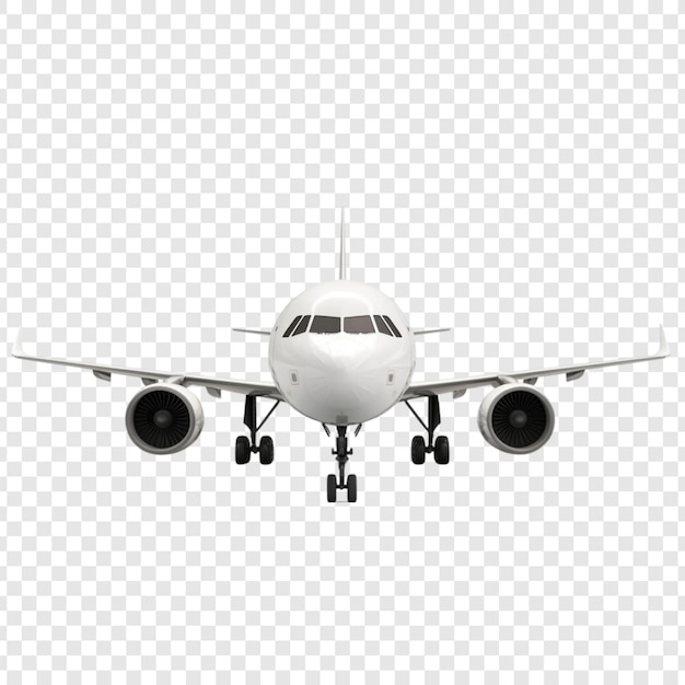 El avión blanco está listo para el despegue