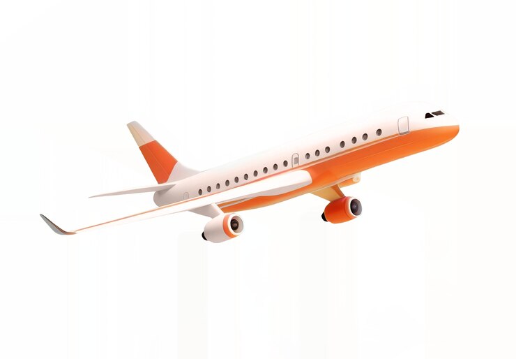 PSD gratuito avión volando aislado