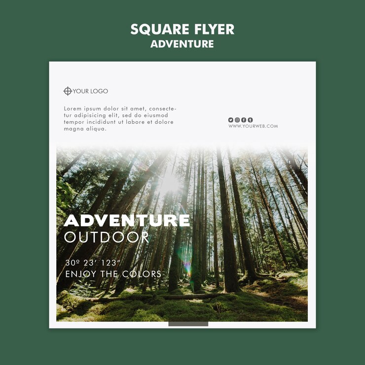 Gratis PSD avontuur flyer sjabloon thema