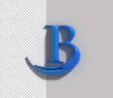 Gratis PSD b branding identity corporate 3d render company letter logo