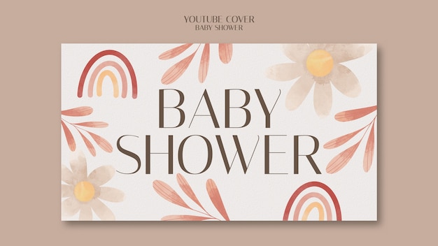 Gratis PSD baby shower viering youtube cover