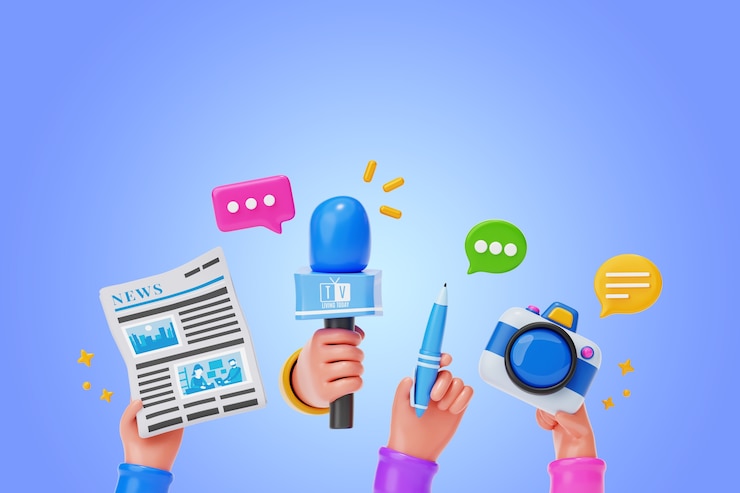 PSD gratuito background di vendita di media e giornalismo