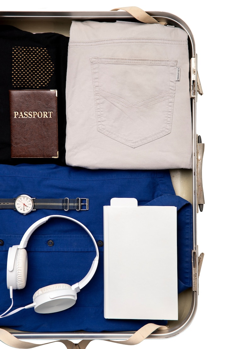 PSD gratuito bagaglio preparato per il viaggio