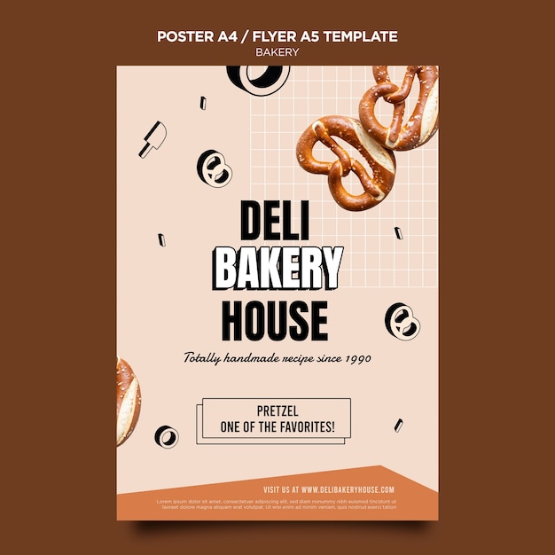Bakkerij huis poster sjabloon