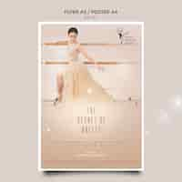 Gratis PSD ballerina concept folder sjabloon