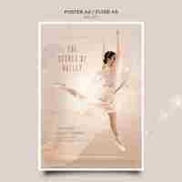 Gratis PSD ballerina concept poster sjabloon