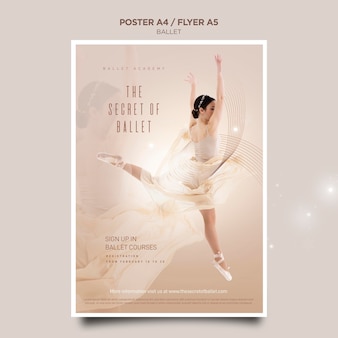 Ballerina concept poster sjabloon