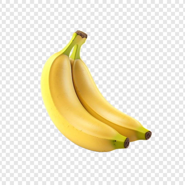 Banano aislado sobre un fondo transparente