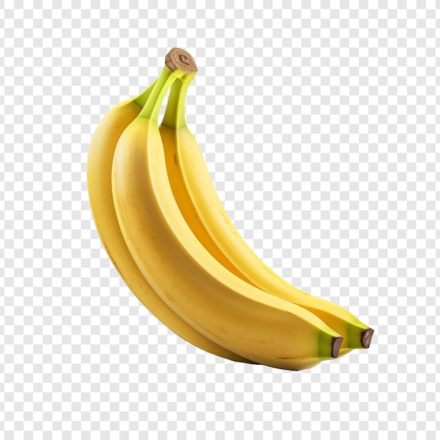 Banano aislado sobre un fondo transparente