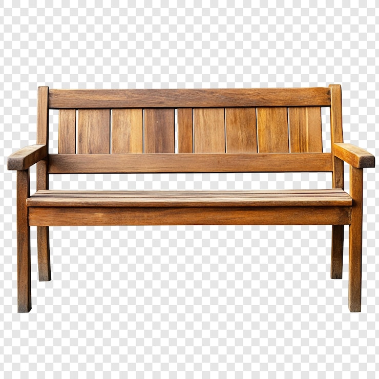 PSD gratuito un banco de madera rústico perfecto para parques y jardines