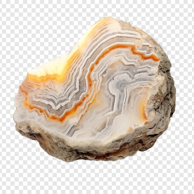 Gratis PSD banded flowstone calcite gevormd door mineraalrijk geïsoleerd op transparante achtergrond