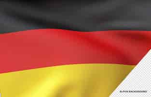 PSD gratuito bandera 3d de alemania