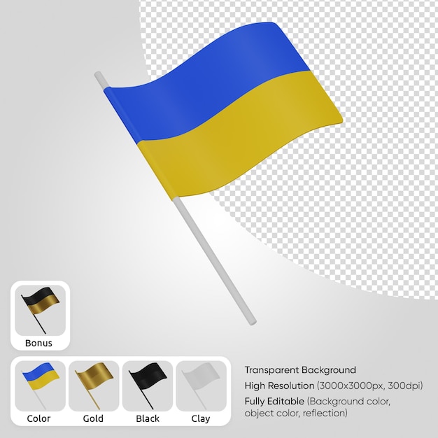 PSD gratuito bandera 3d