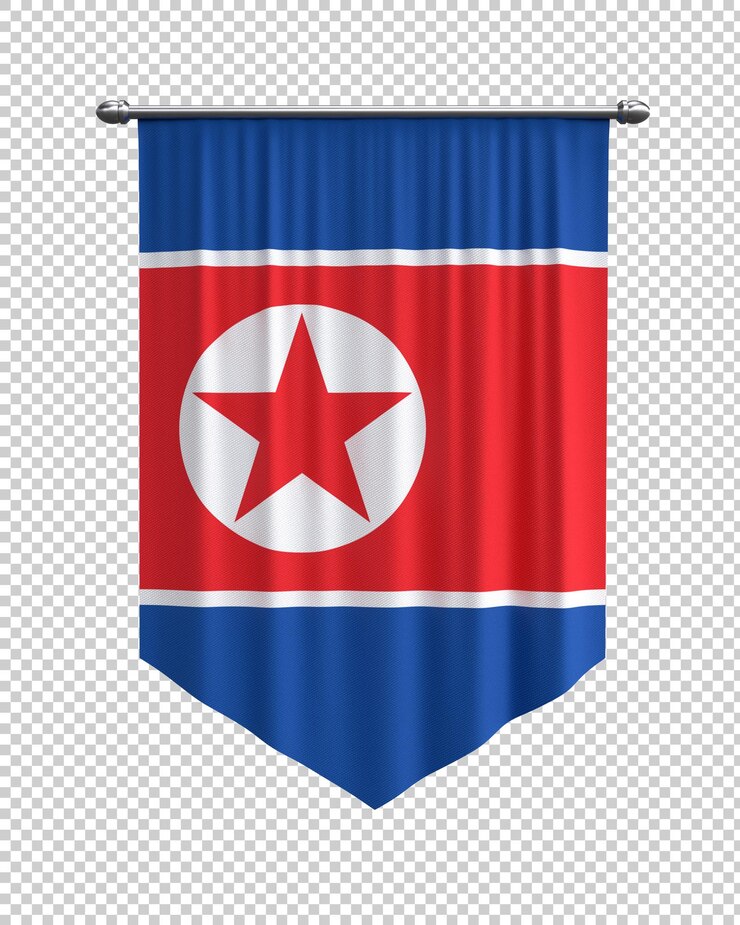 PSD gratuito la bandera de corea del norte