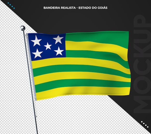 PSD gratuito la bandera del estado brasileño 3d realista piaui brasil.