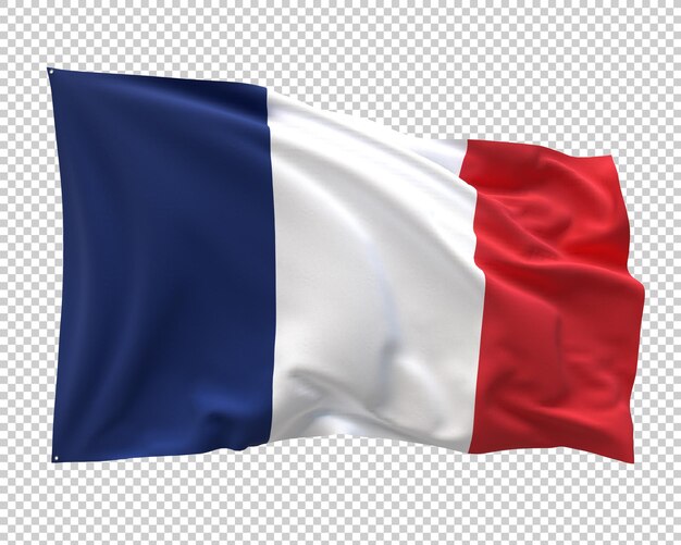La bandera de Francia ondeando en el viento