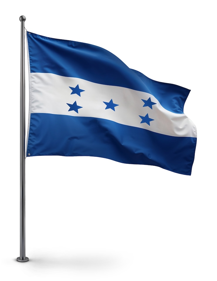 PSD gratuito bandera de honduras aislada